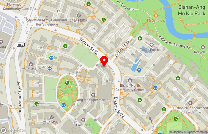 Map location of 1 Bishan Medical Clinic