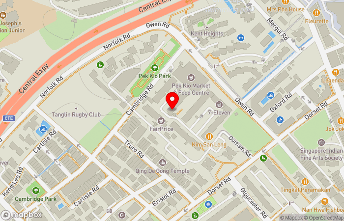 Map location of 57 Medical Clinic (Pek Kio)