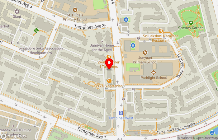 Map location of AcuMed Medical (Tampines West)