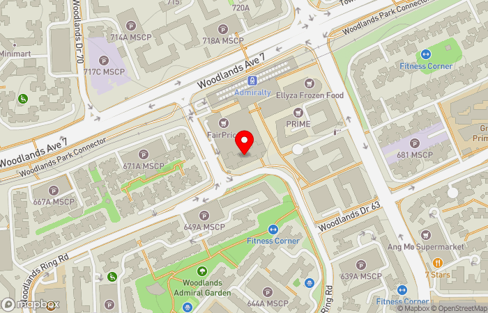 Map location of Admiralty Medical Centre (AdMC) Clinical Services