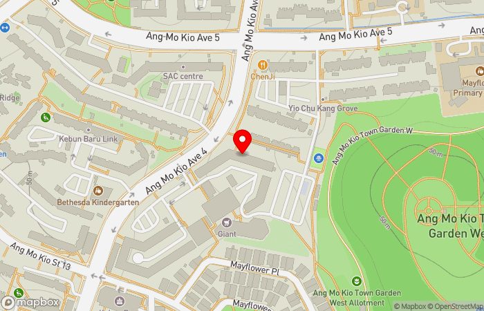 Map location of Ang Mo Kio Medical Centre