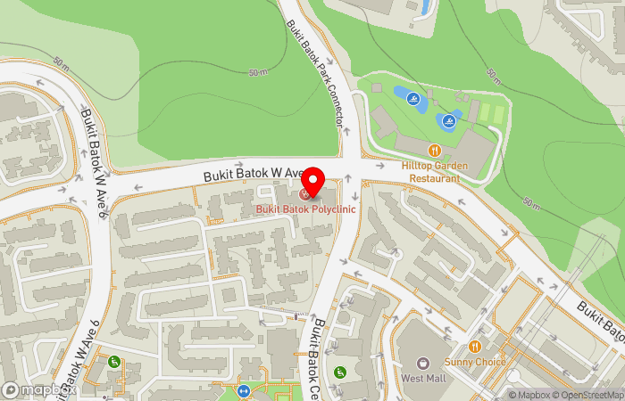 Map location of Bukit Batok Polyclinic