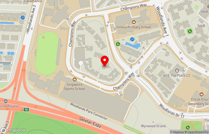 Map location of Caring Medical Clinic (Woodlands)