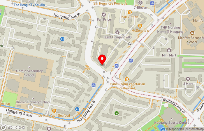 Map location of Central 24-HR Clinic (Hougang) - CHAS | GP Clinic | 24 小时 诊所