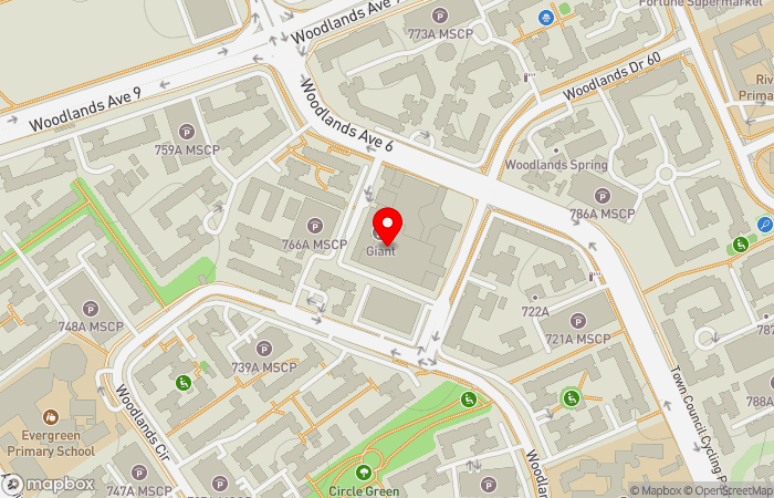 Map location of Central 24-HR Clinic (Woodlands)