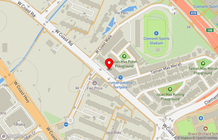 Map location of Claremont Medical Clinic @ West Coast