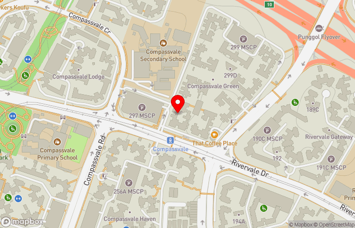 Map location of Compassvale 297A Medical Clinic