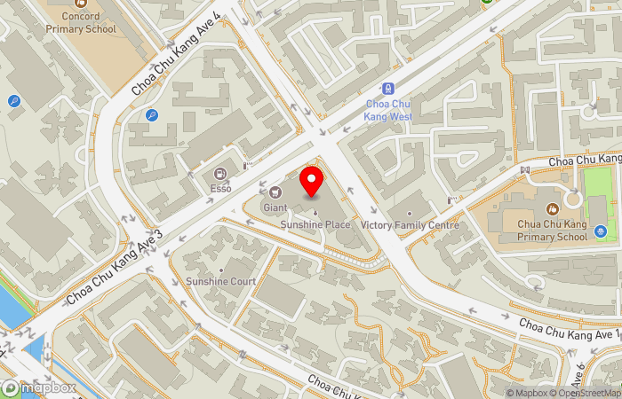Map location of Evercare Medical Clinic (475) Pte Ltd