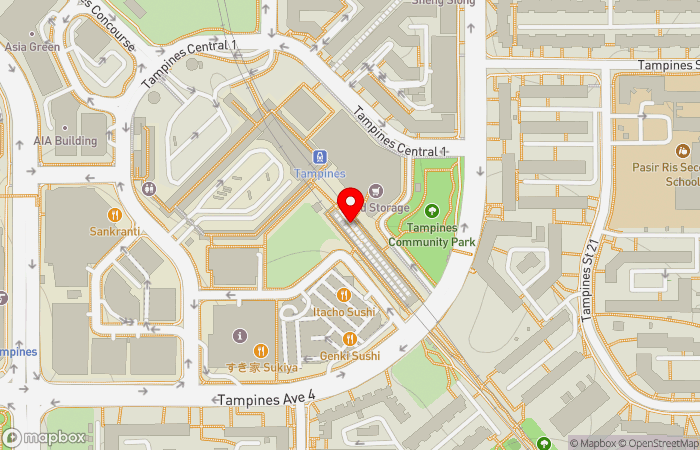 Map location of Finest Health Medical and Surgery - Tampines MRT