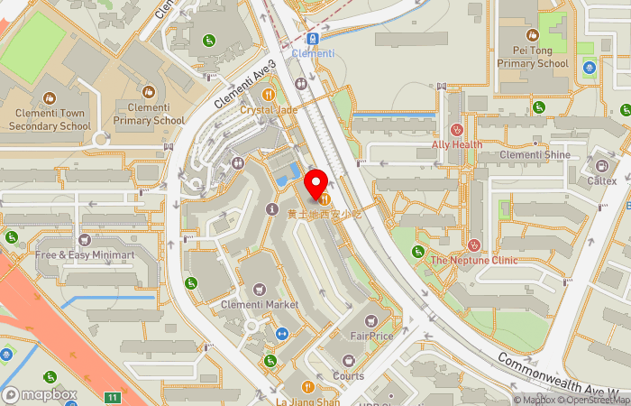 Map location of Frontier Family Medicine Clinic (Clementi)