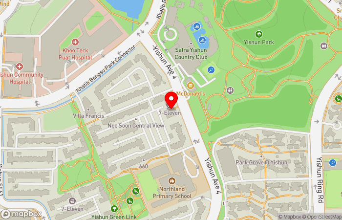 Map location of Frontier Medical Associates (Yishun)
