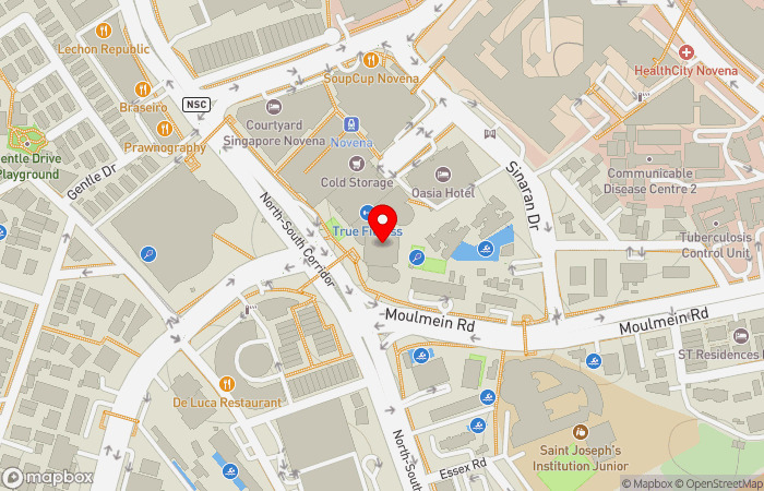 Map location of Fullerton Health Executive Screening Centre (Novena Square - Office Tower B)