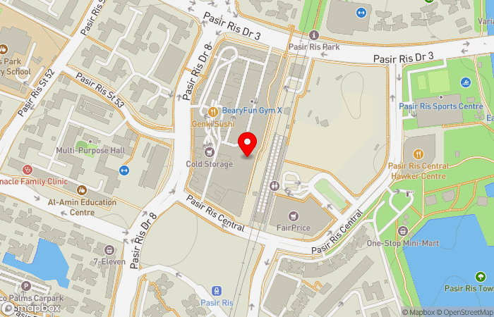 Map location of Fullerton Health Hub (Pasir Ris)
