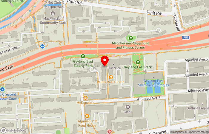 Map location of Healthway Medical (Aljunied)