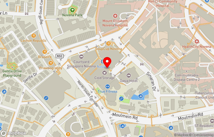 Map location of Healthway Medical (Novena Medical Centre)