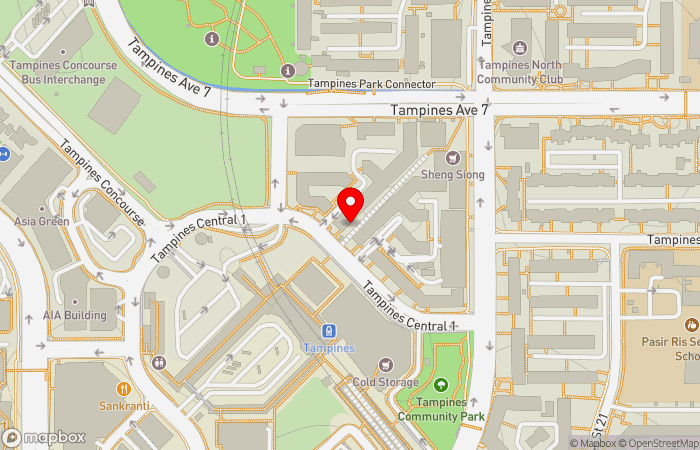 Map location of Healthway Medical (Tampines Central)