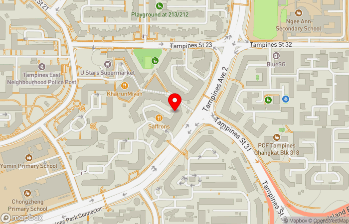 Map location of Healthway Medical (Tampines St 21)