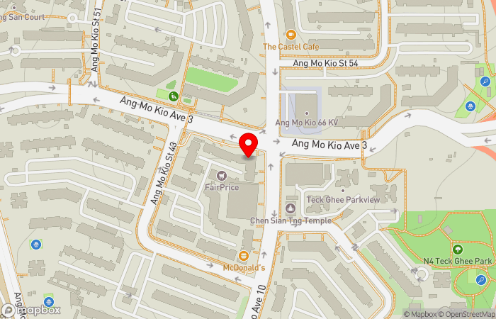 Map location of HMI OneCare Clinic Ang Mo Kio