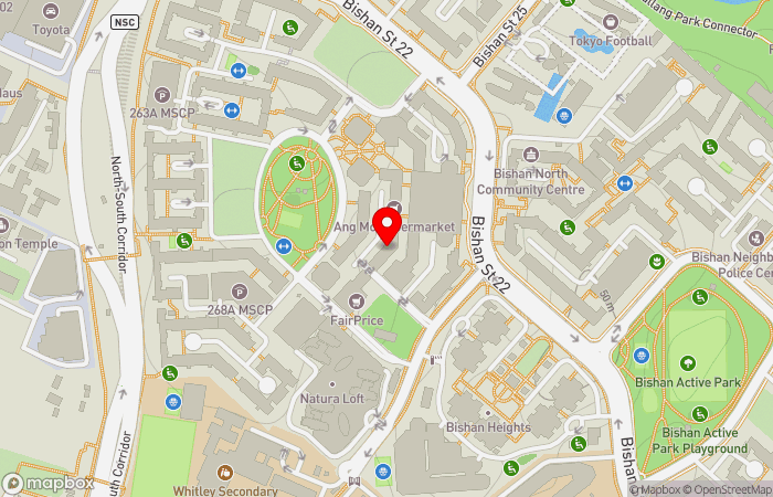 Map location of HMI OneCare Clinic Bishan
