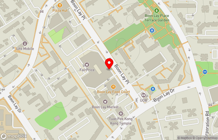 Map location of HMI OneCare Clinic Boon Lay