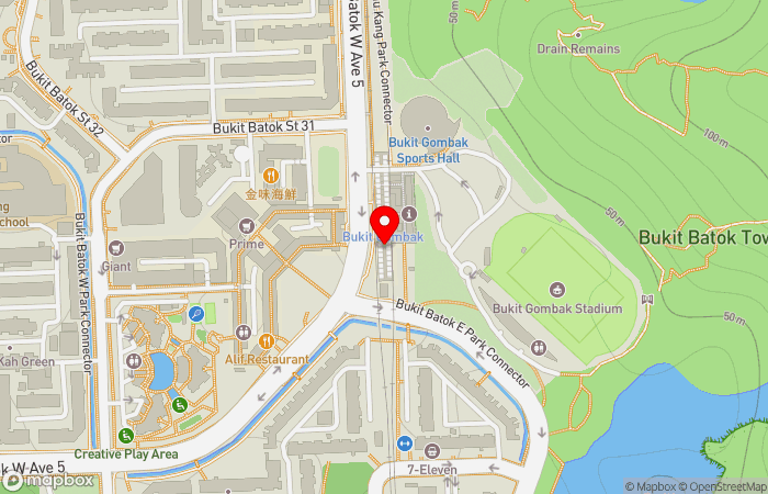 Map location of HMI OneCare Clinic Bukit Gombak MRT