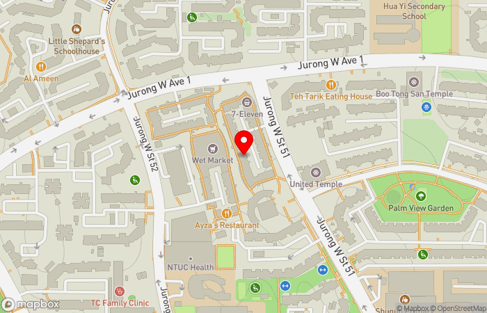 Map location of HMI OneCare Clinic Jurong West