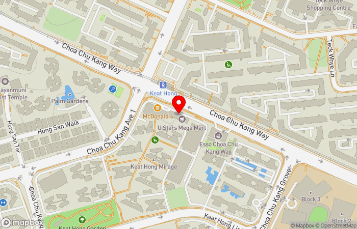 Map location of HMI OneCare Clinic Keat Hong LRT