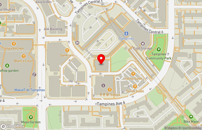 Map location of HOP Medical Centre (Tampines) Executive Health Screeners