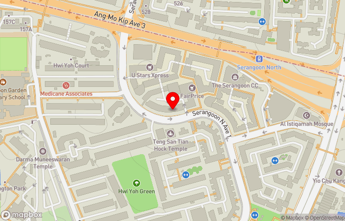 Map location of I-Health Medical Clinic (Serangoon North - Child Friendly)