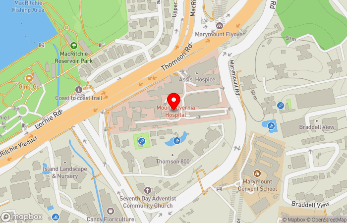Map location of Jane Yap Chest & Medical Clinic @ Alvernia