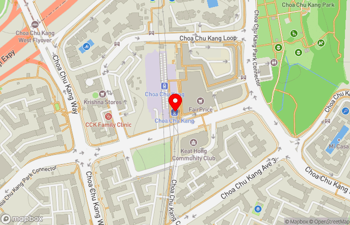 Map location of Life Vista Medical Clinic (CCK MRT)