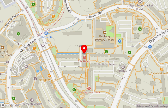 Map location of My Family Clinic (Clementi 325)