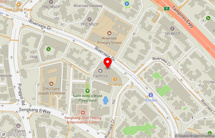 Map location of My Family Clinic (Rivervale Mall)