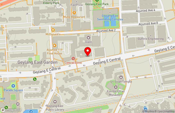 Map location of NHG Geylang Polyclinic