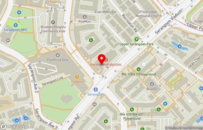 Map location of NHG Serangoon Polyclinic