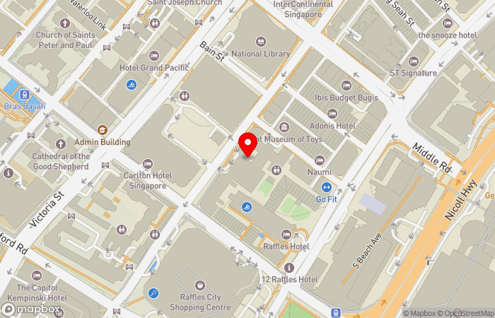 Map location of Osler Health International @ Raffles Hotel Arcade