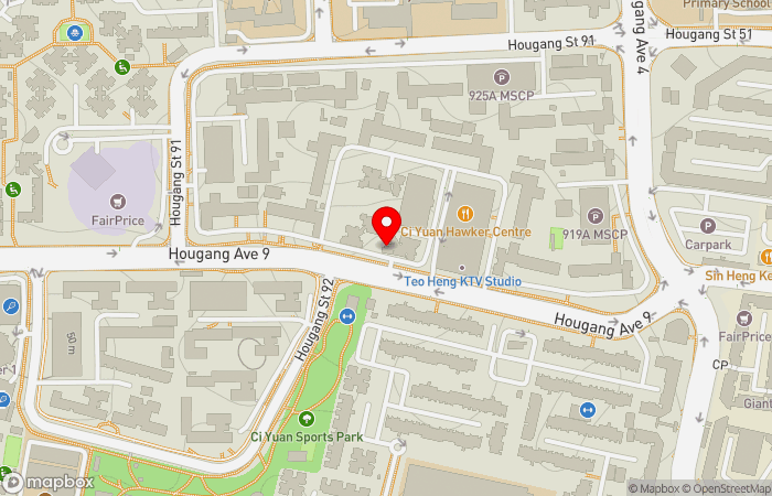 Map location of PanHealth Family Clinic (Hougang)