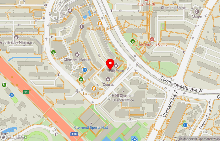 Map location of Parkway Shenton Medical Clinic (Clementi Central)