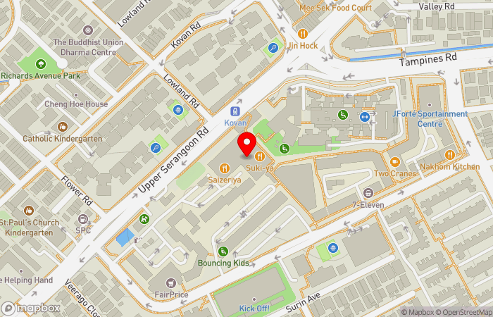 Map location of Parkway Shenton Medical Clinic, Kovan
