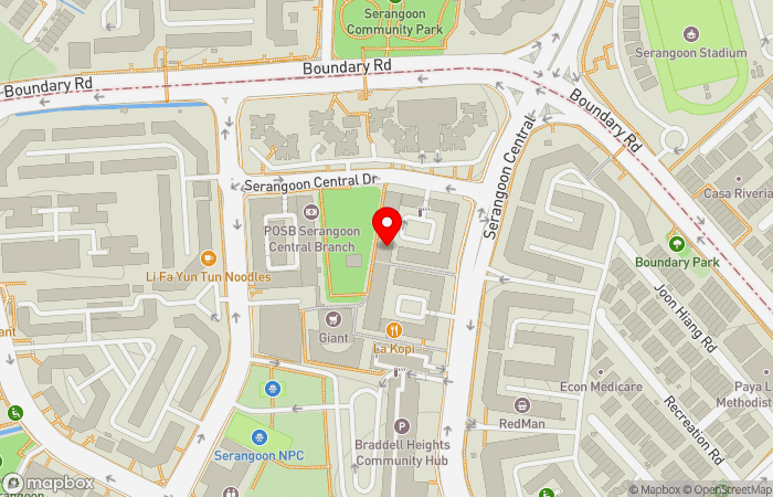 Map location of Parkway Shenton Medical Clinic (Serangoon Central)