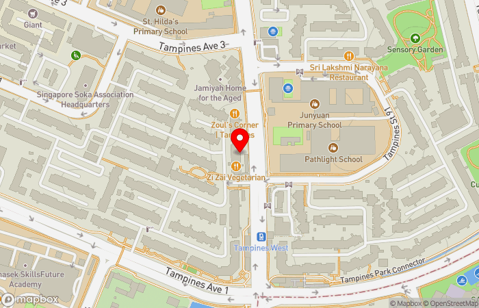 Map location of Parkway Shenton Medical Clinic (Tampines West)