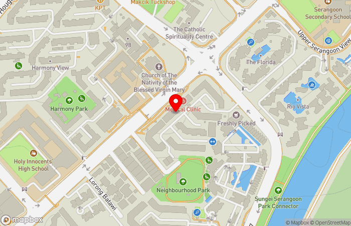 Map location of Pinnacle Family Clinic (Hougang)
