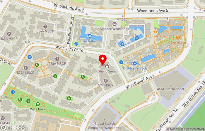Map location of Pinnacle Family Clinic (Woodlands)