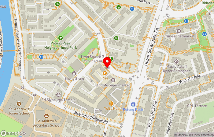 Map location of Potong Pasir Medical Clinic
