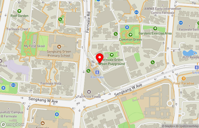 Map location of Prohealth Medical Group @Fernvale Pte Ltd