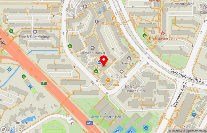 Map location of Raffles Medical Clementi