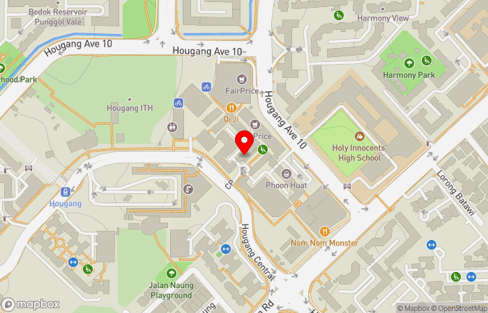 Map location of Raffles Medical Hougang Central