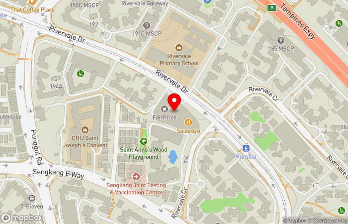 Map location of Raffles Medical Rivervale Mall