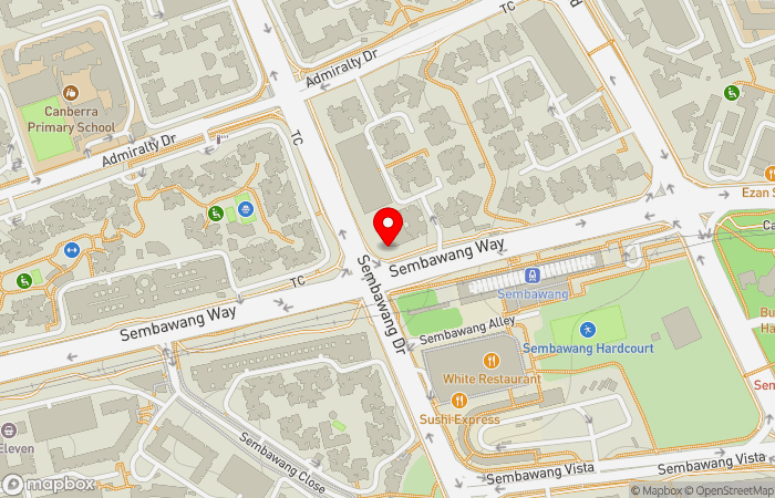 Map location of Raffles Medical Sembawang Way