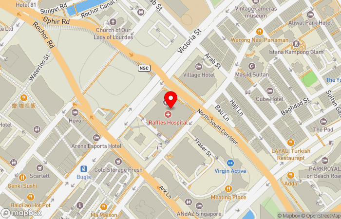 Map location of Raffles Urology Centre - Raffles Specialist Centre